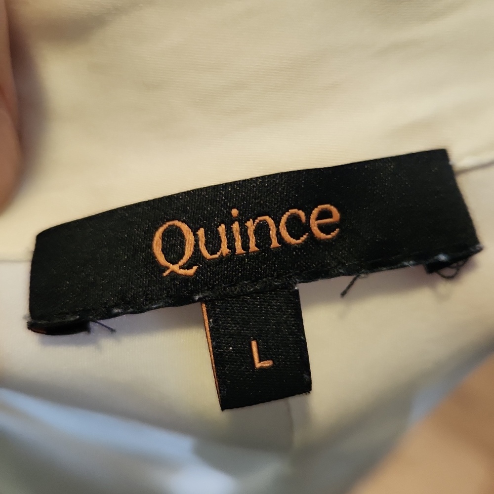 Quince Off White V-Neck Sleeveless Camisole Silk Spandex Blend Size Large - Picture 7 of 14